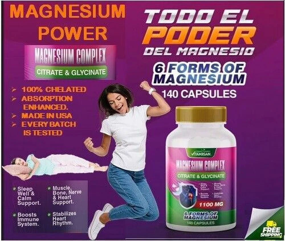 Magnesium Citrate Capsules 1100mg, 140 Count J64329