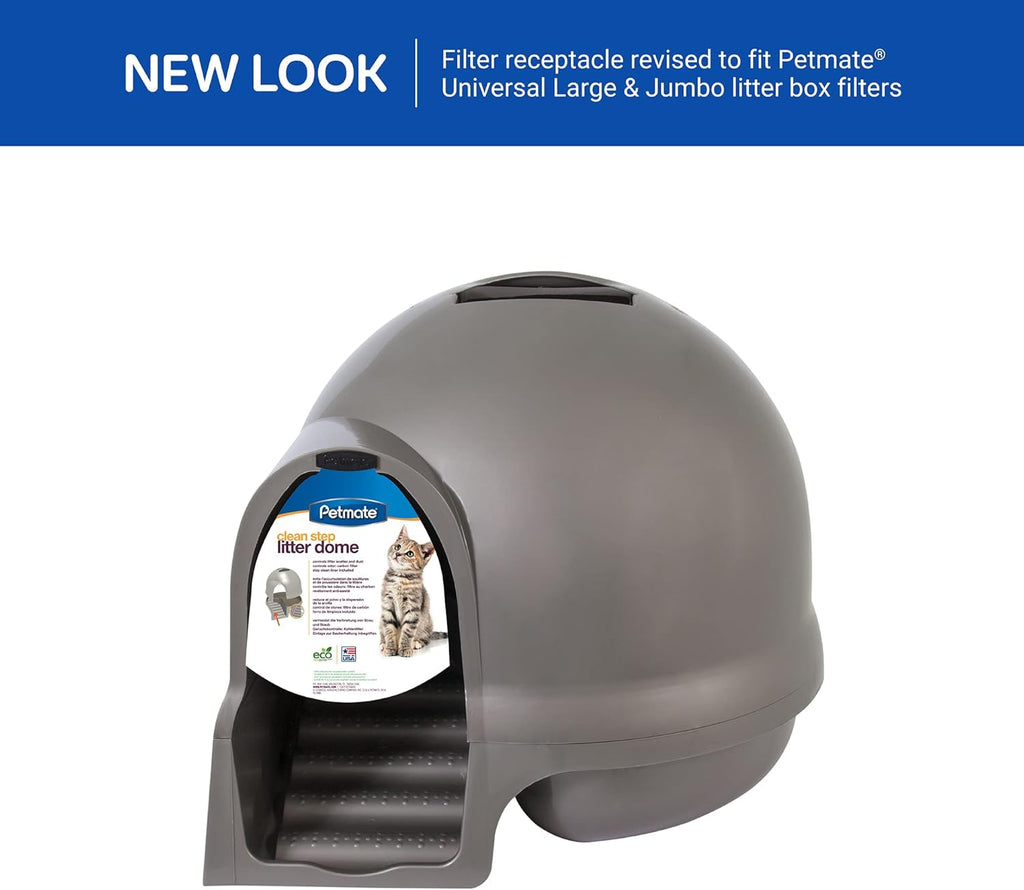 Cat Litter Box Dome with Step, Recycled Materials A134