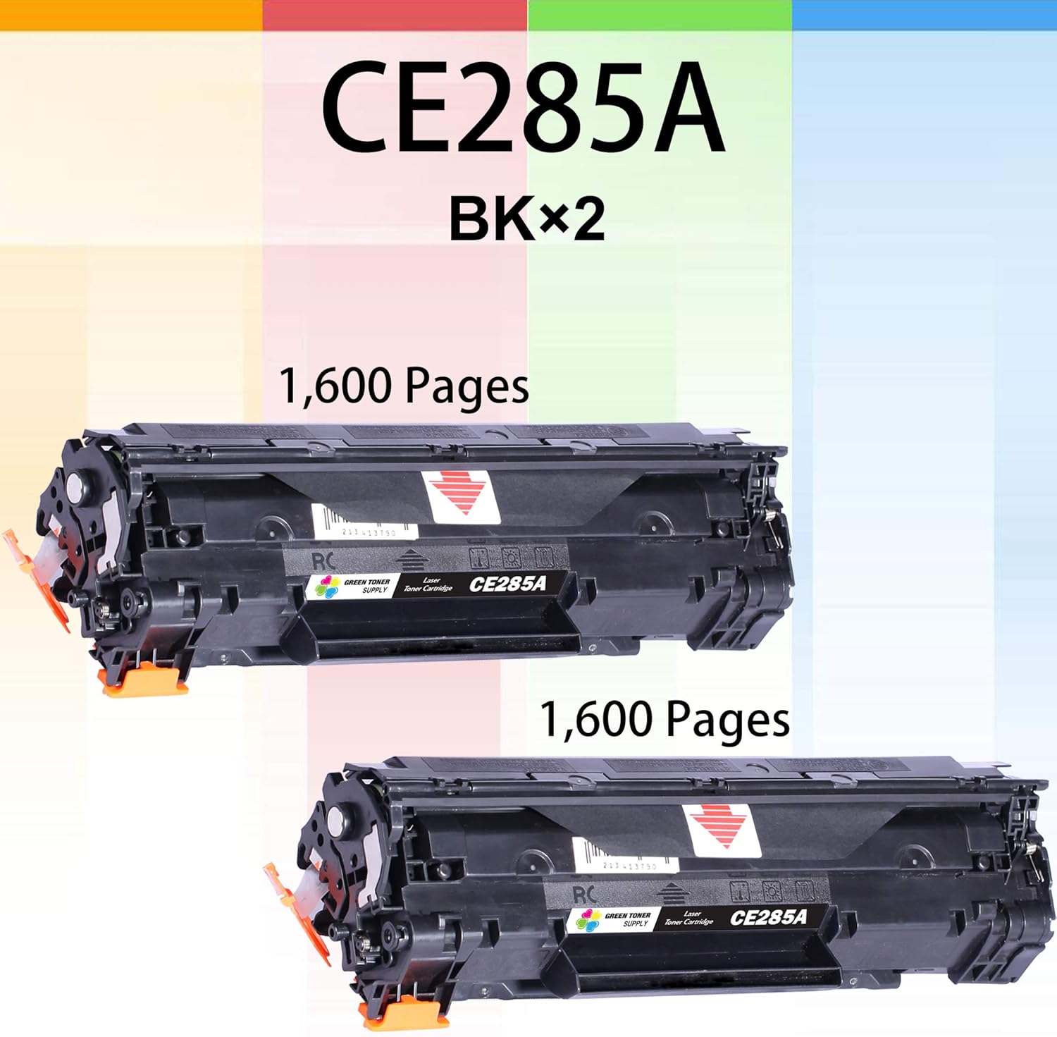 2 Pack Black Toner Cartridge for HP 85A 285A CE285A Printers I6844