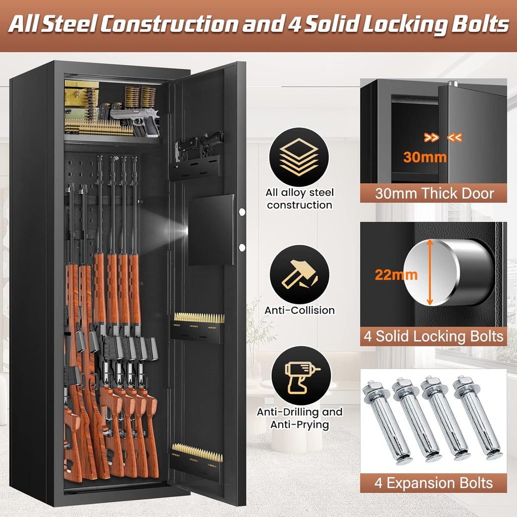 Fireproof Gun Safe for Rifles and Pistols with Digital Keypad J460503