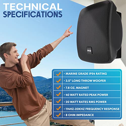 Outdoor Waterproof Bluetooth Speakers, 5.25 Inch, 2 Pack L955