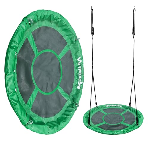 Single Swing Set Frame with 39" Round Platform Tree Swing C3642