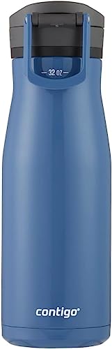 Stainless Steel Water Bottle with Autopop Lid, 20oz, 2 Pack D420