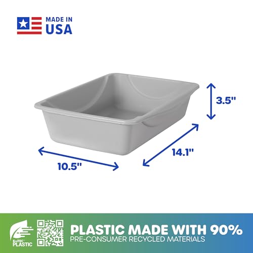 Cat Litter Box - High Capacity, Open Top for Large Cats L581266