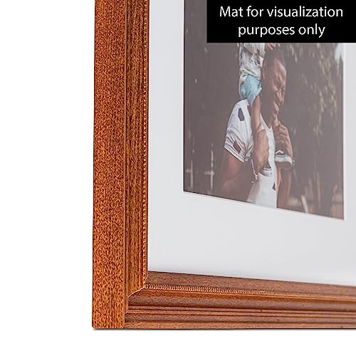 20x25 cm Brown Wood Picture Frame with Glass K9705