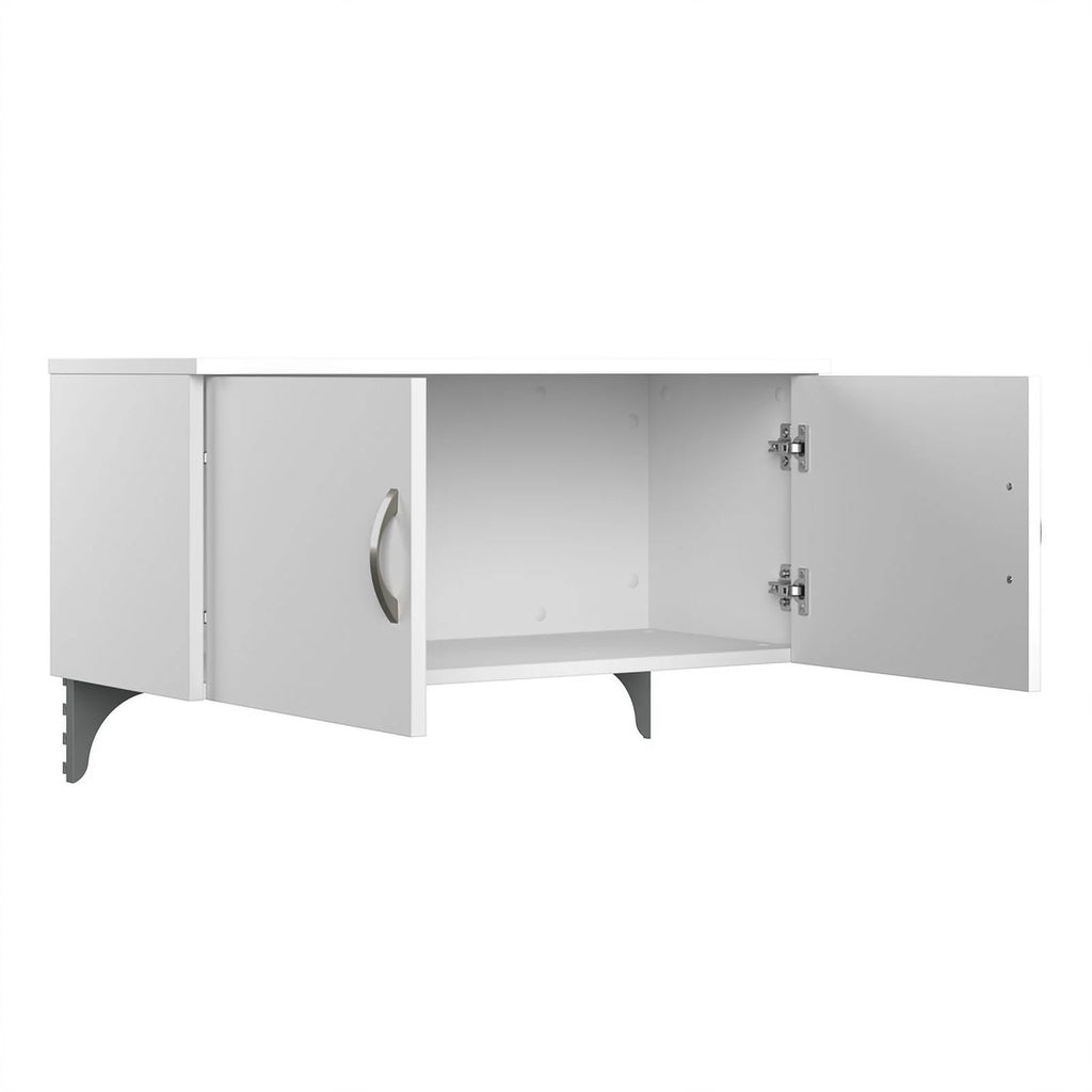 Cubicle Storage Set in Pure White - Engineered Wood L537680