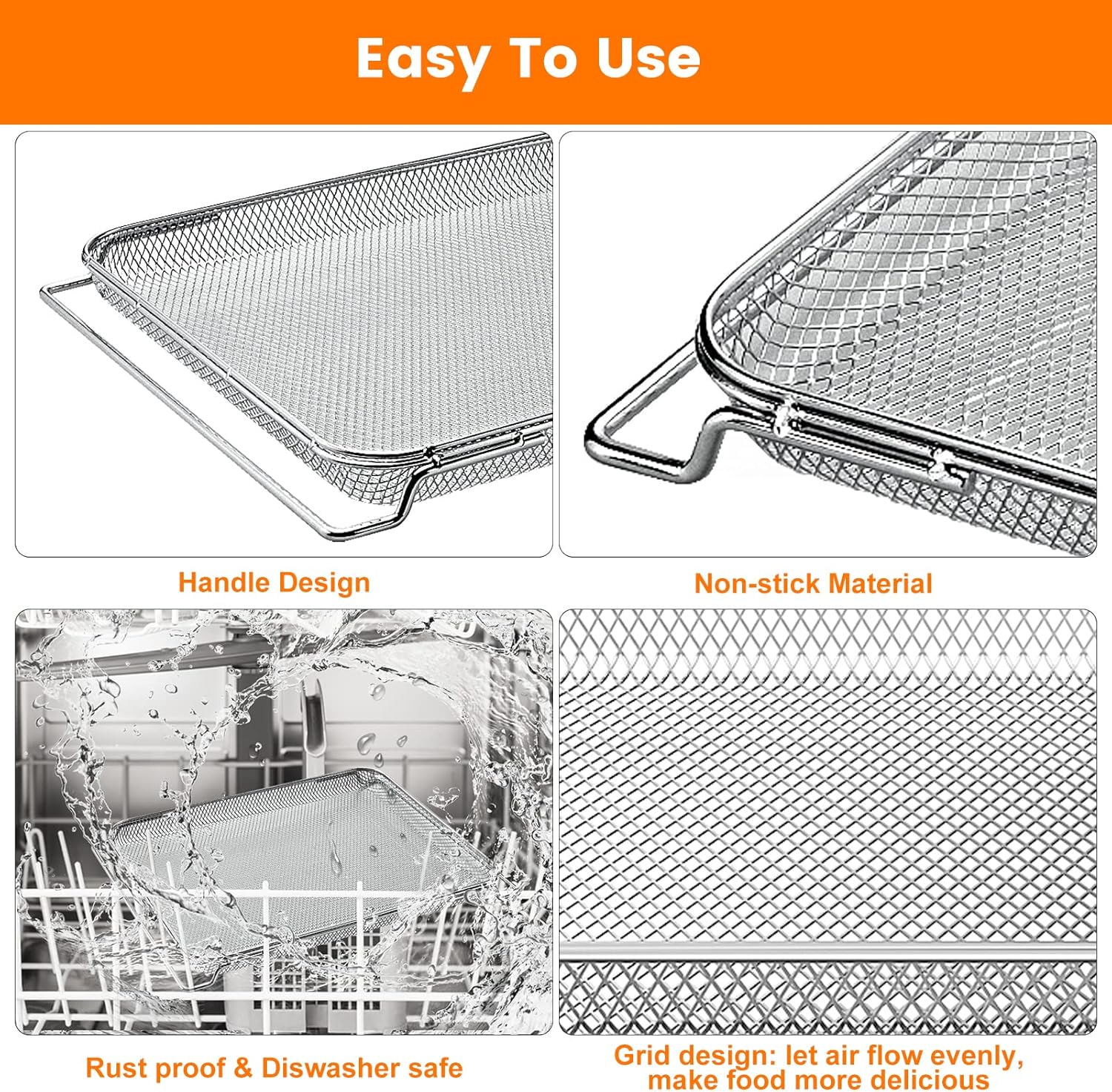 Stainless Steel Air Fryer Basket Replacement X78989