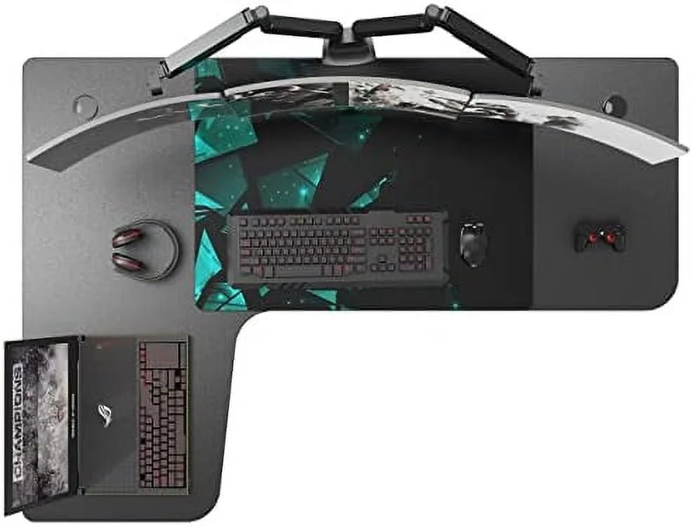 L-Shaped Corner Computer Desk with Cable Management G12345