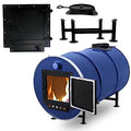 Double Barrel Stove Adapter Kit – For 30 to 55 Gallon Drums - Adapter Kit - Camping Equipment Barrel Stove Kits - Fire Wood Camp Stove Barrel Woodstove Kit for Emergency Heating & Cooking…