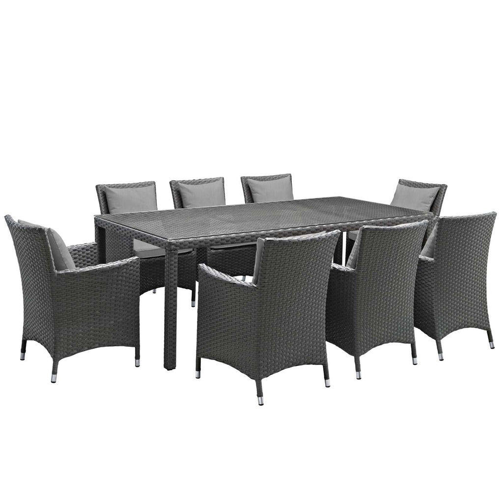 Outdoor Patio Dining Set with Cushioned Chairs T6873