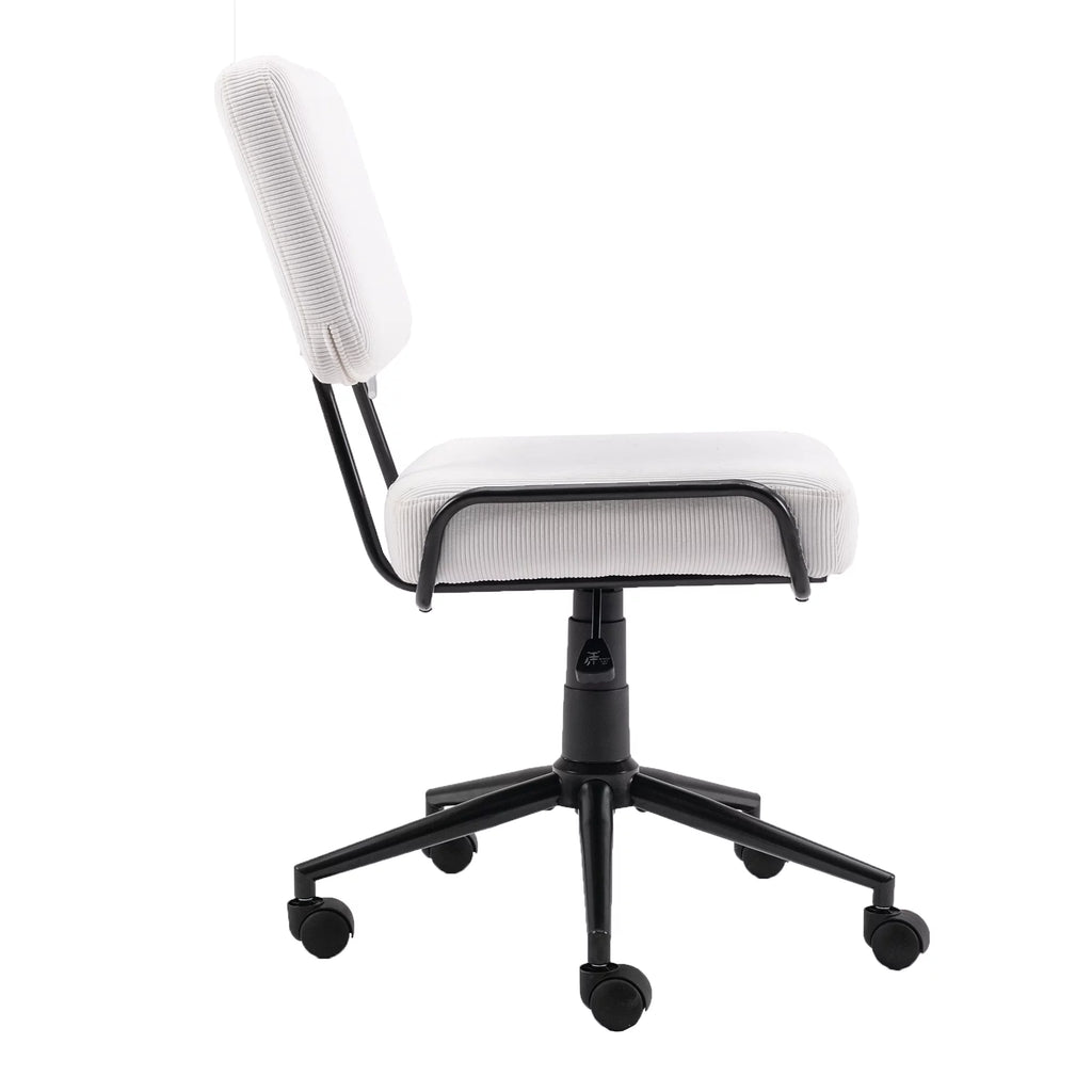 Corduroy Upholstered Swivel Desk Chair with Wheels S9217