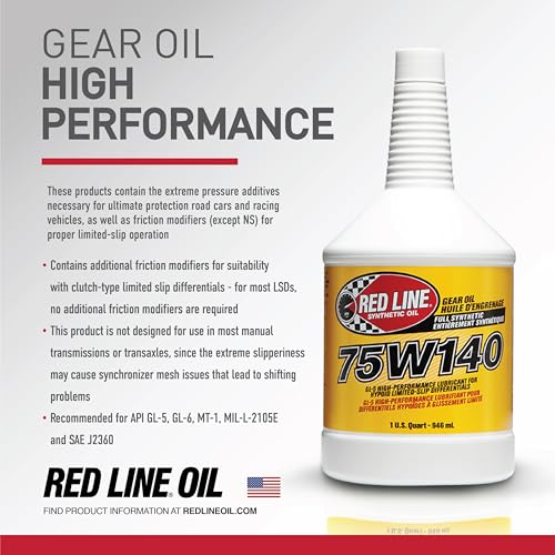 Synthetic Gear Oil 75W140 GL-5 for Limited Slip Differentials, 1 Quart F656