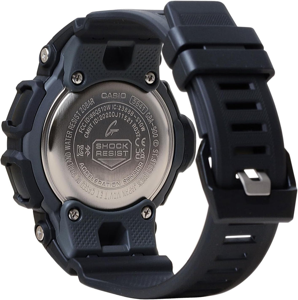 Casio G-Squad GBA-900 Series Blue Dial Black Resin Watch 51.3mm C100