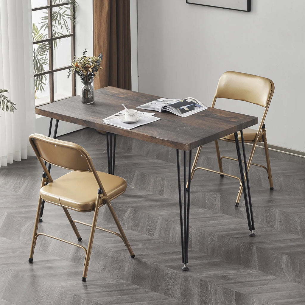 2 Pack Metal Folding Chairs with Padded Seat and Back R816178