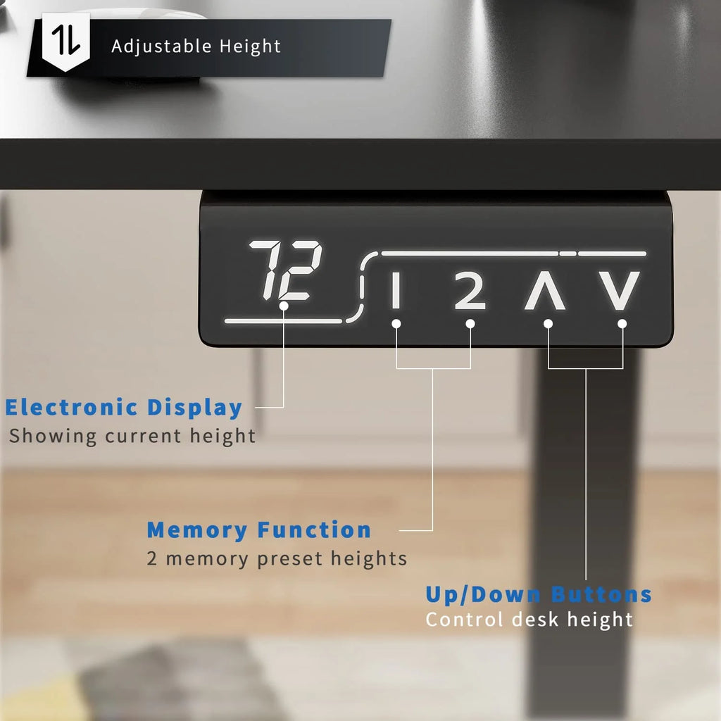 Adjustable Electric Standing Desk 40 Inch White Y199706
