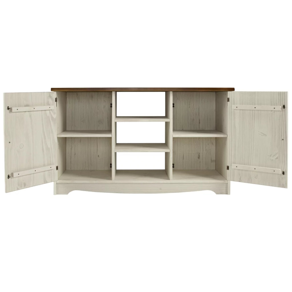 White Distressed Wood Buffet Sideboard X4573