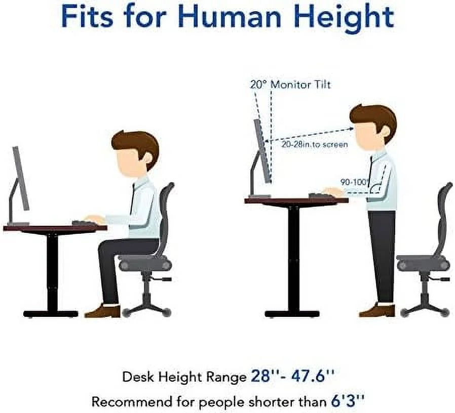 Adjustable Height Desk 40 x 24 Inches Small Standing Desk for Small Space J432