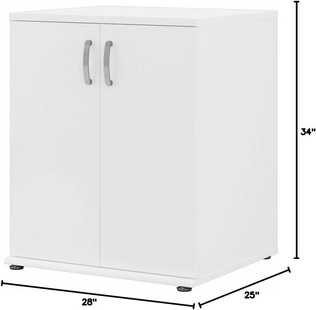 White Laundry Room Cabinet with Doors X446045