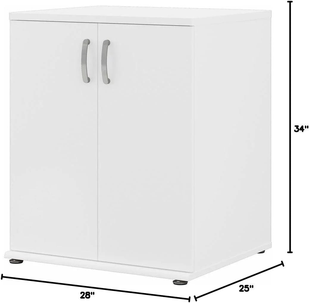 White Laundry Room Cabinet with Doors X446045