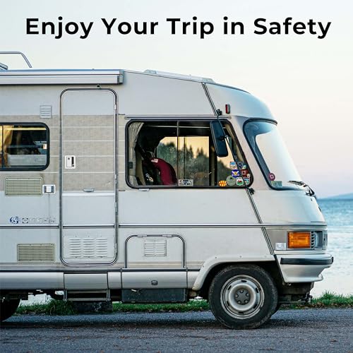 RV Door Lock Replacement with 4 Keys, Paddle Deadbolt for Camper Trailer N60374