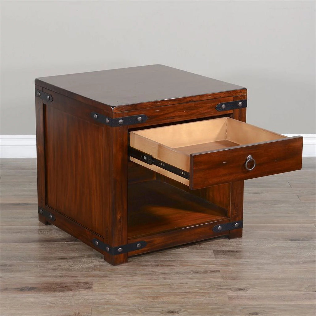 Traditional Wood End Table, Dark Chocolate, Set of 2 T9041