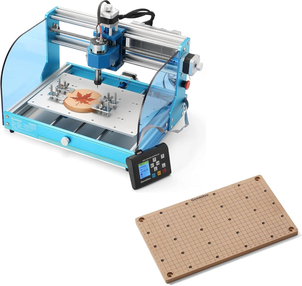 Genmitsu 3018-PROVer V2 Upgraded Desktop CNC Router Machine with GRBL Offline Control + CNC MDF Grid Spoilboard