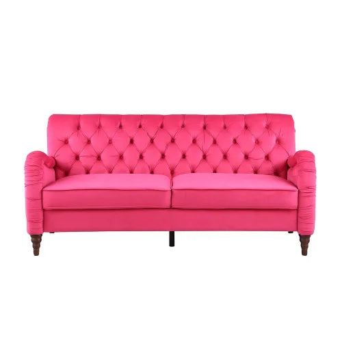 Rose red Chesterfield 3-seater modern sofa U47466