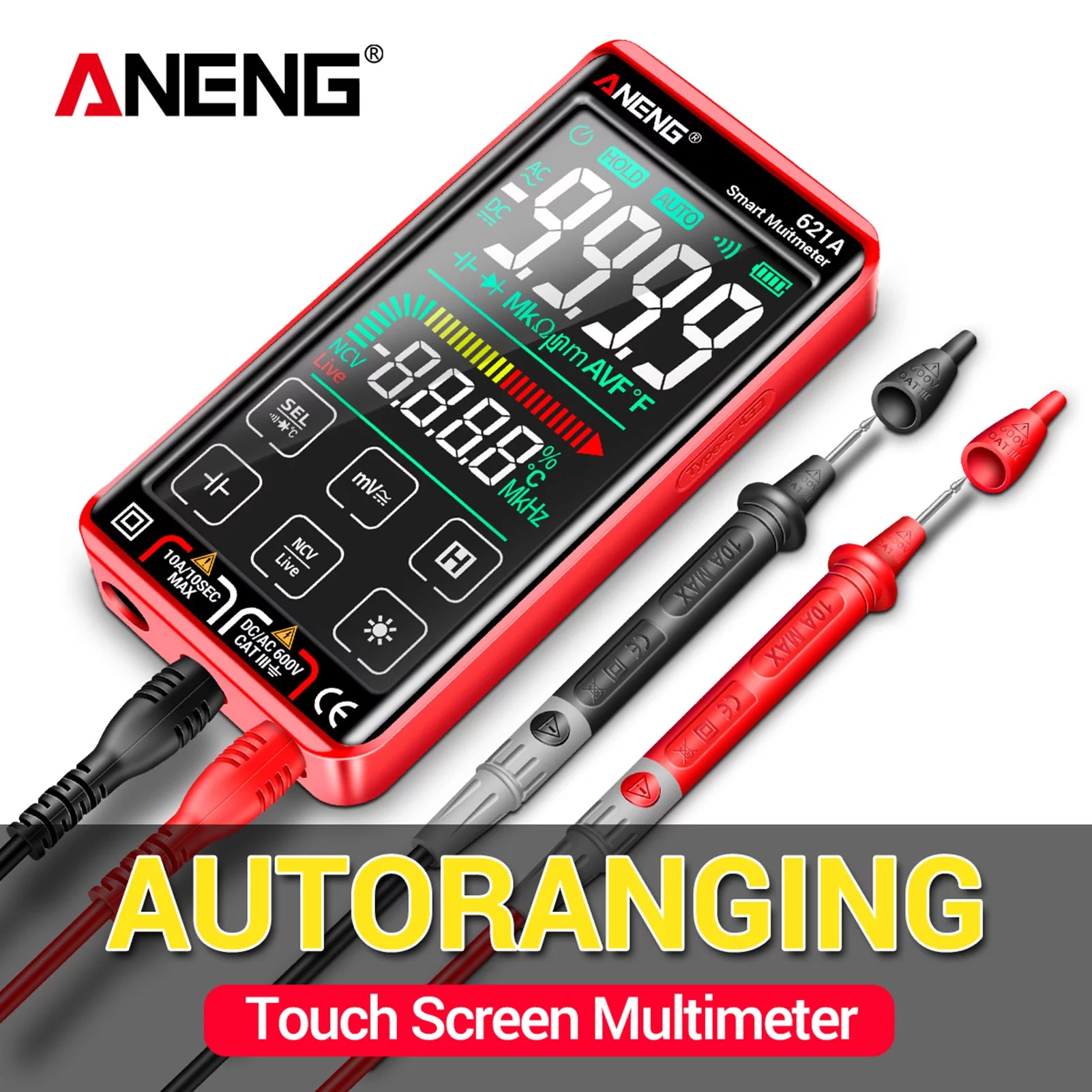 Auto Rechargeable Multimeter with NCV for Electrical Testing Q429