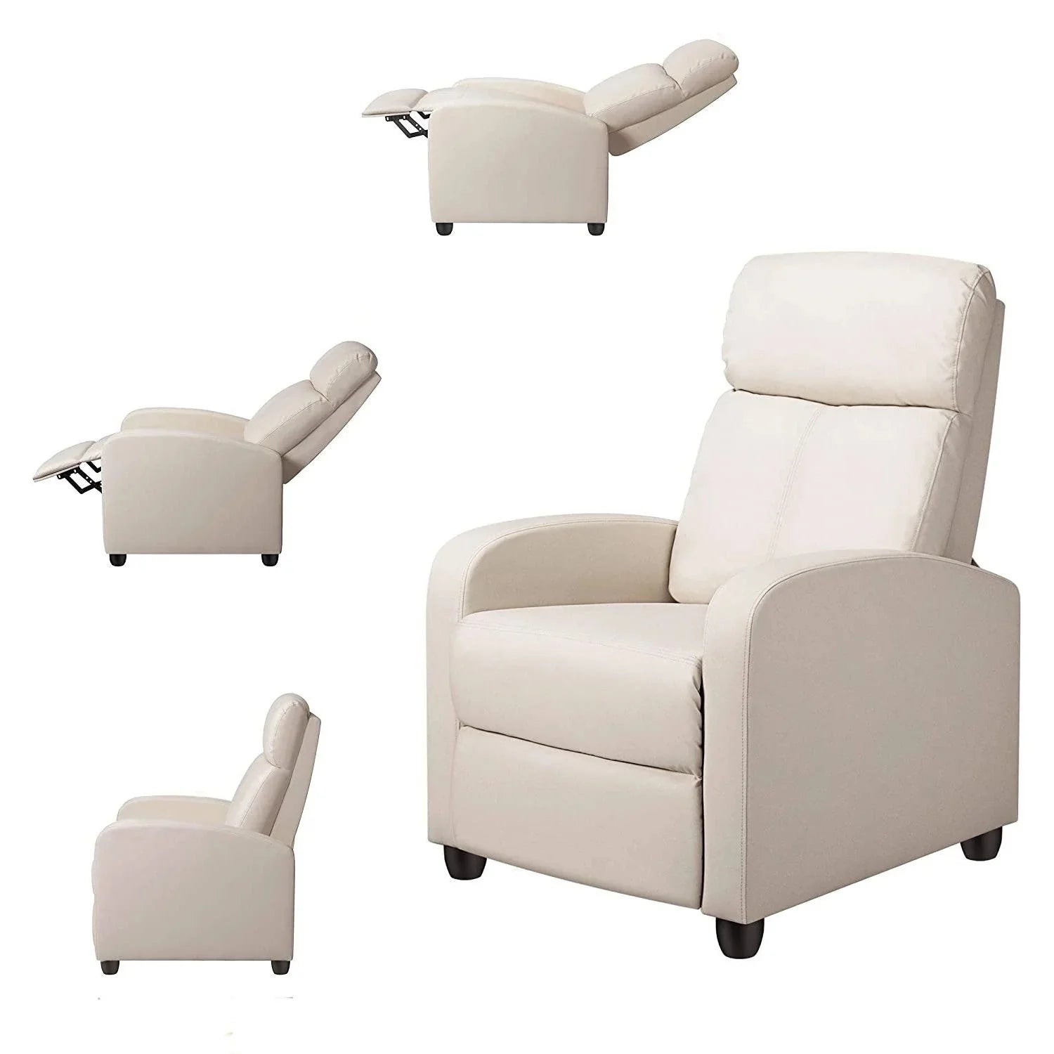Faux Leather Push Back Recliner Chair J491670
