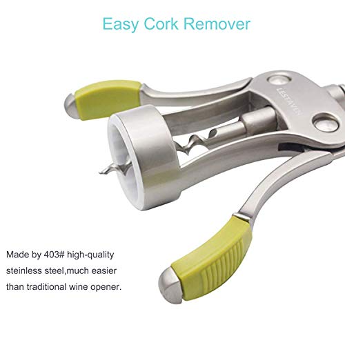 Stainless Steel Wing Corkscrew Wine Opener with Bottle Cap Remover U972