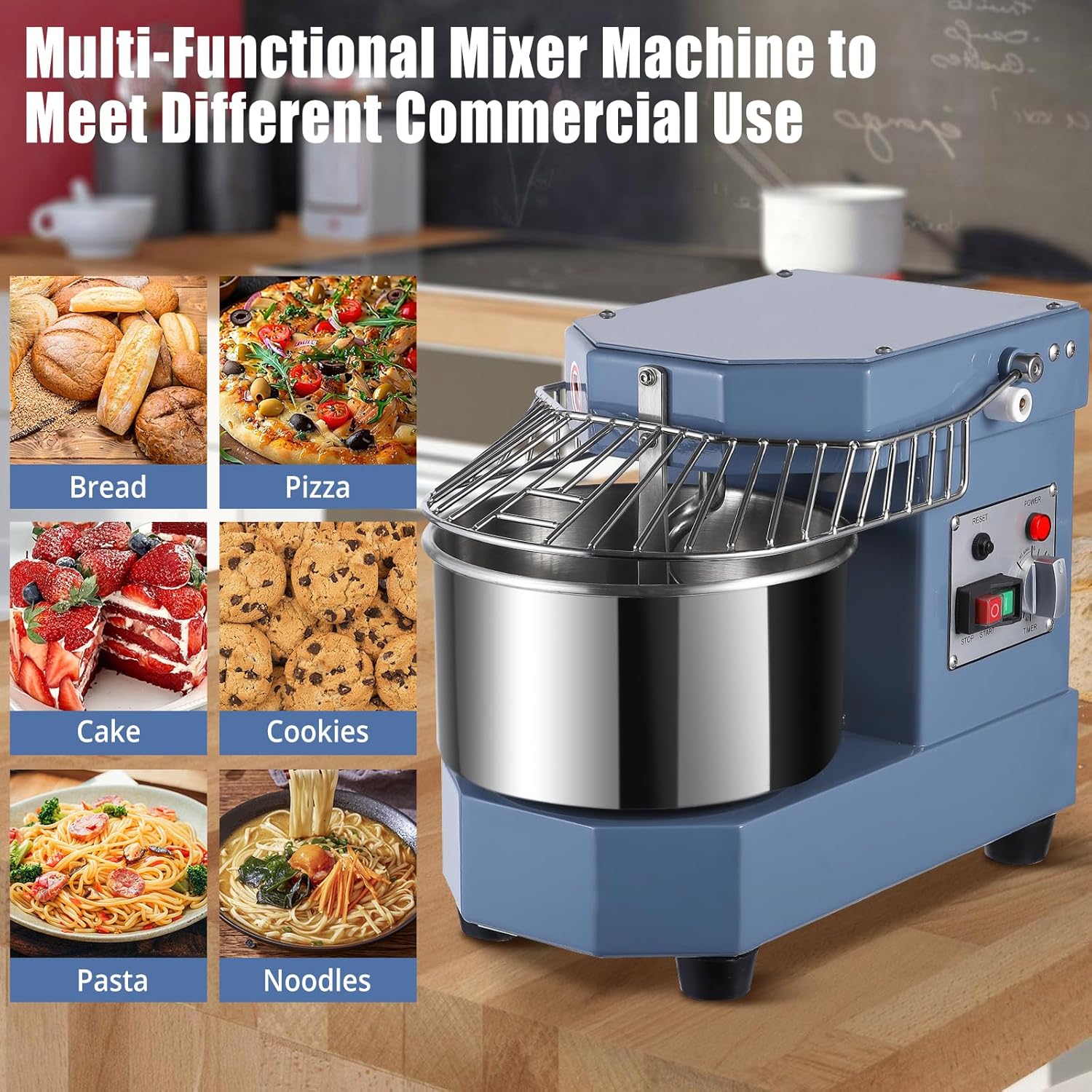 Dough Mixer 8.5Qt, 450W Dual Rotating with Stainless Steel Bowl K72119