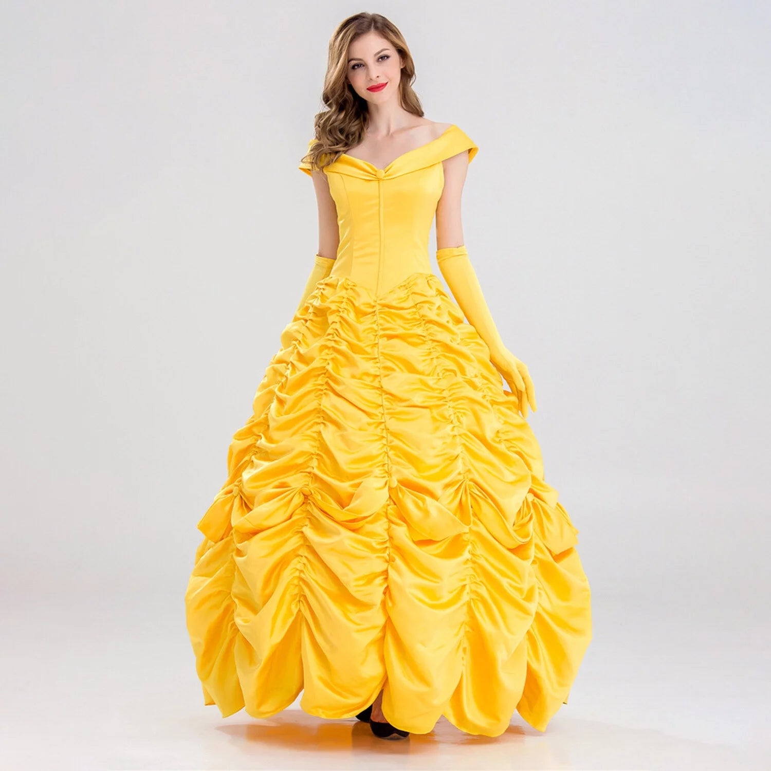Women's Belle Costume Dress for Halloween Cosplay K415