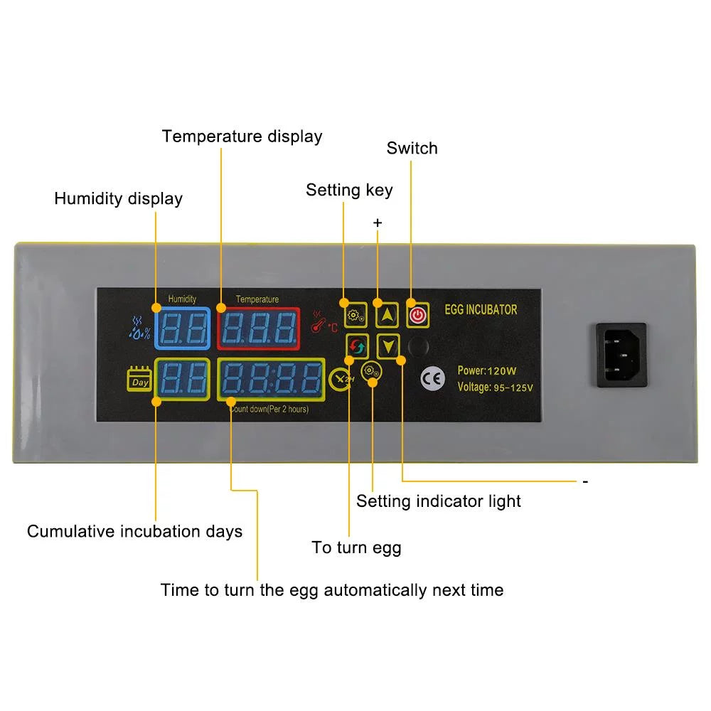 112 Egg Automatic Incubator Digital Poultry Hatcher V415334