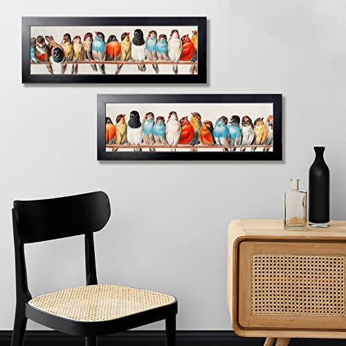 8x24 Black Wood Picture Frame for Wall Mounting Q14888