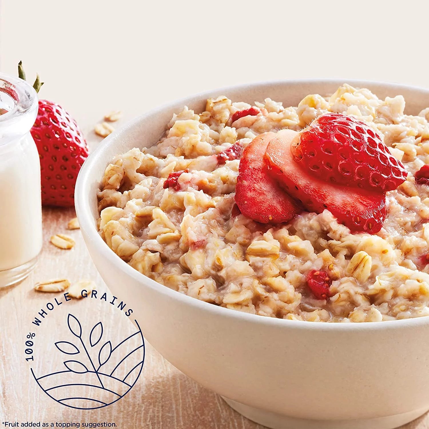 Instant Oatmeal, Strawberries & Cream, 1.05 oz, Pack of 44 E2107