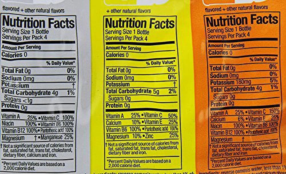 zero electrolyte enhanced water, variety pack, 20 fl oz, 12 pack P892