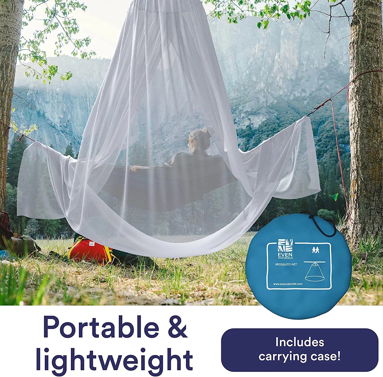 Mosquito Net Bed Canopy, Ultra Large Bug Net, Mesh 380, 2 Entries I241