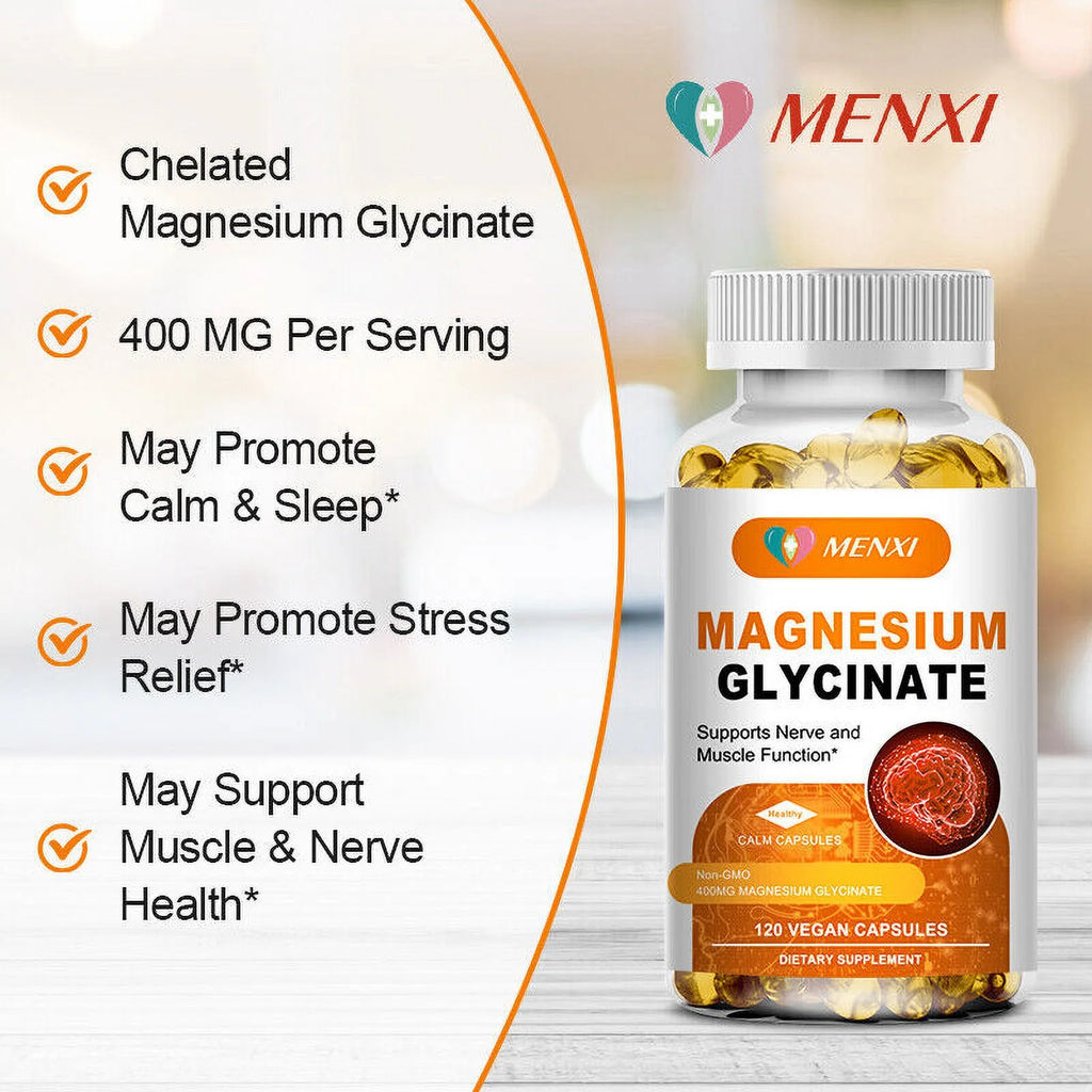Magnesium Glycinate 400 mg, 120 Capsules R746964