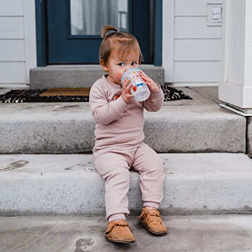 Toddler Sippy Cups with Snap On Lids and Travel Caps - 10 Oz - 8 Count U3865