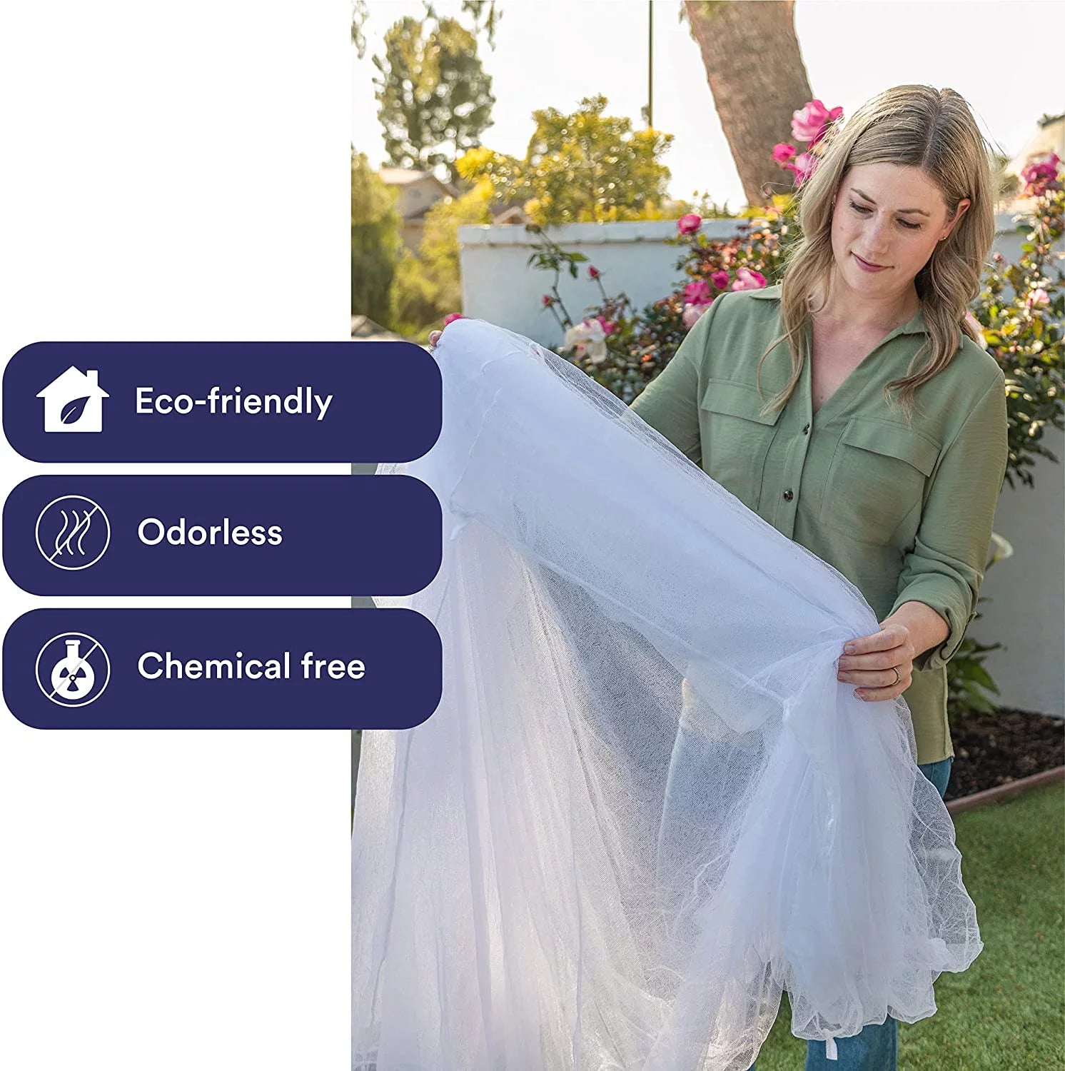 Mosquito Net Bed Canopy, Ultra Large Bug Net, Mesh 380, 2 Entries I241