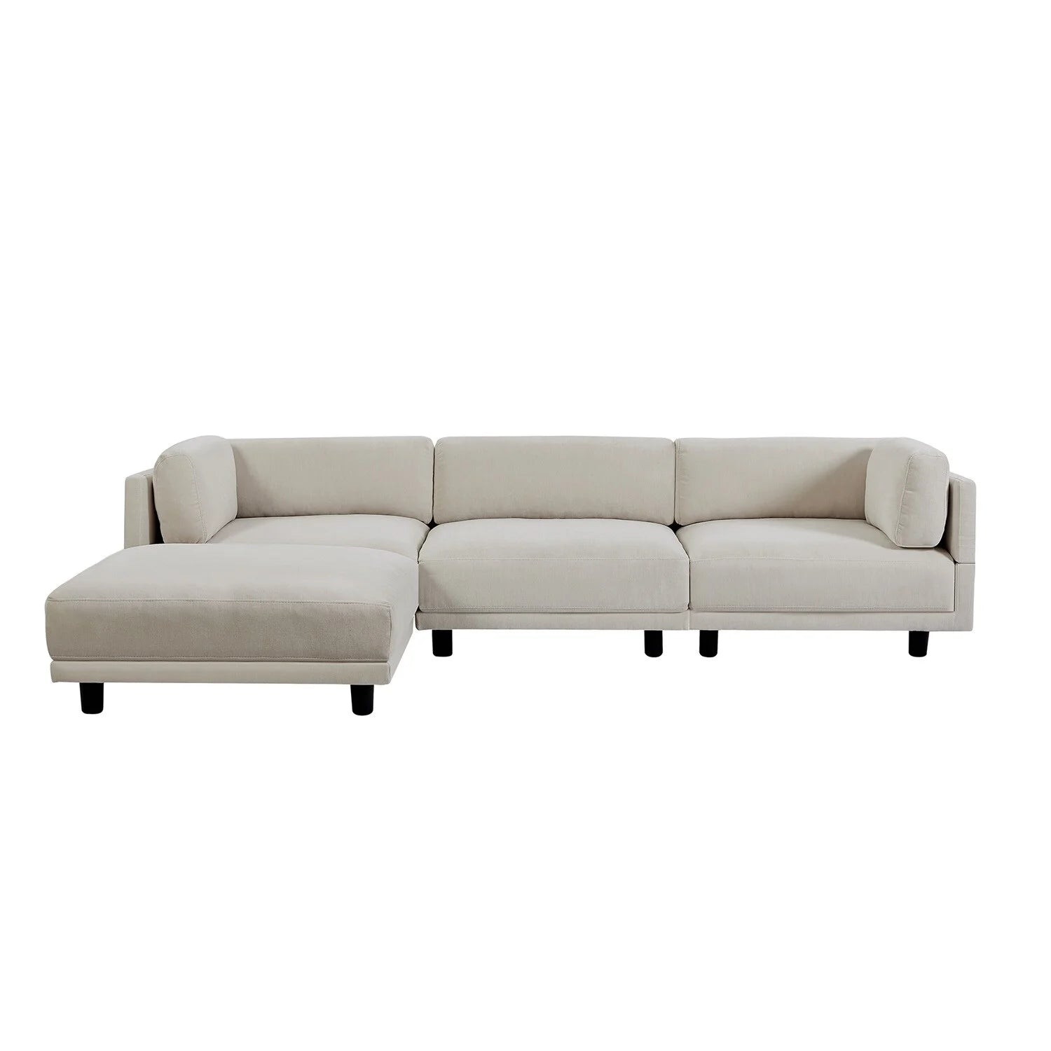 Convertible Sectional Sofa with Reversible Chaise Beige S747295