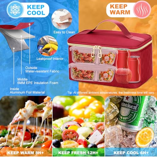 Lunch Backpack for Women with 15.6 Inch Laptop Compartment, Grey V8015