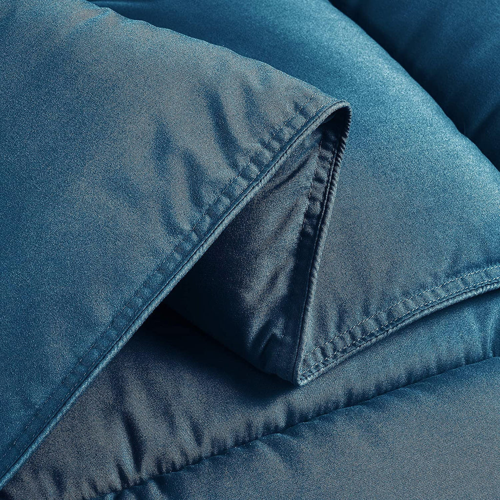 Teal Down Alternative Comforter Queen - 3-Piece Lightweight Set with Corner Tabs Z65384