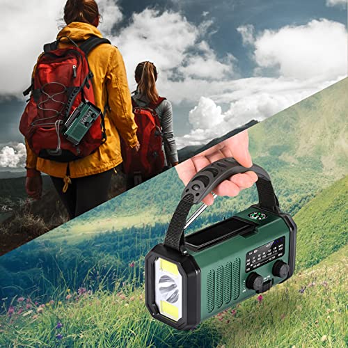Emergency Weather Radio with Solar Hand Crank and Power Bank F786