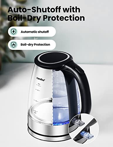 Stainless Steel Electric Kettle with Temperature Control, 1.7L I21874