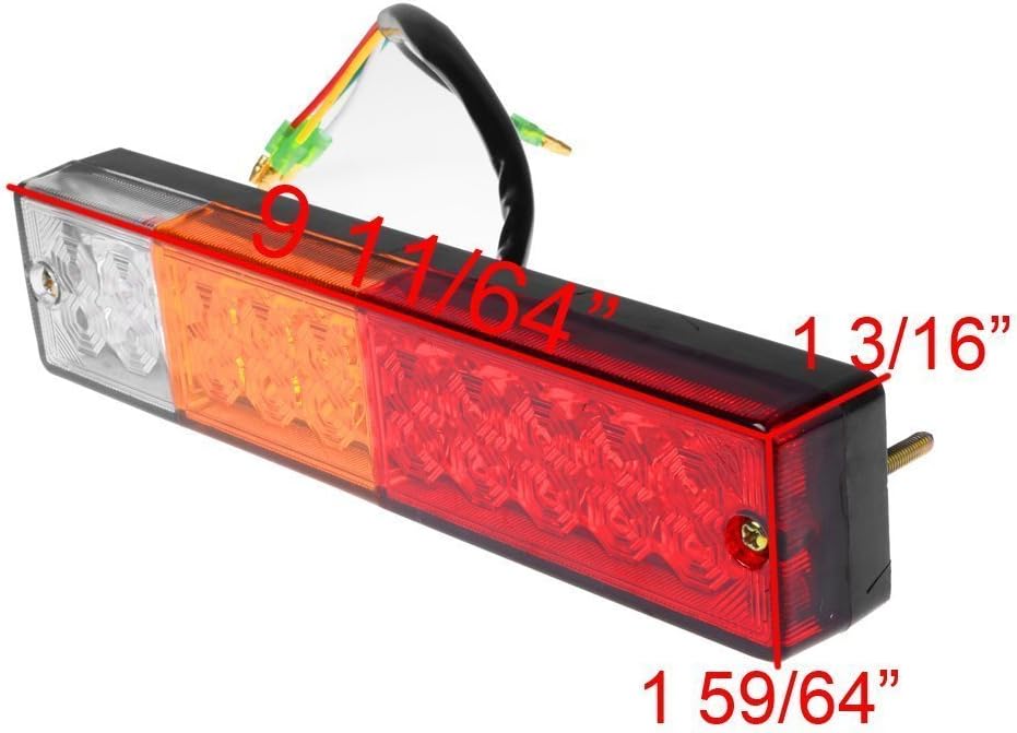 20-LED Truck Trailer Tail Light with Turn Signal, Brake, Reverse, Waterproof (Pack of 2) J943