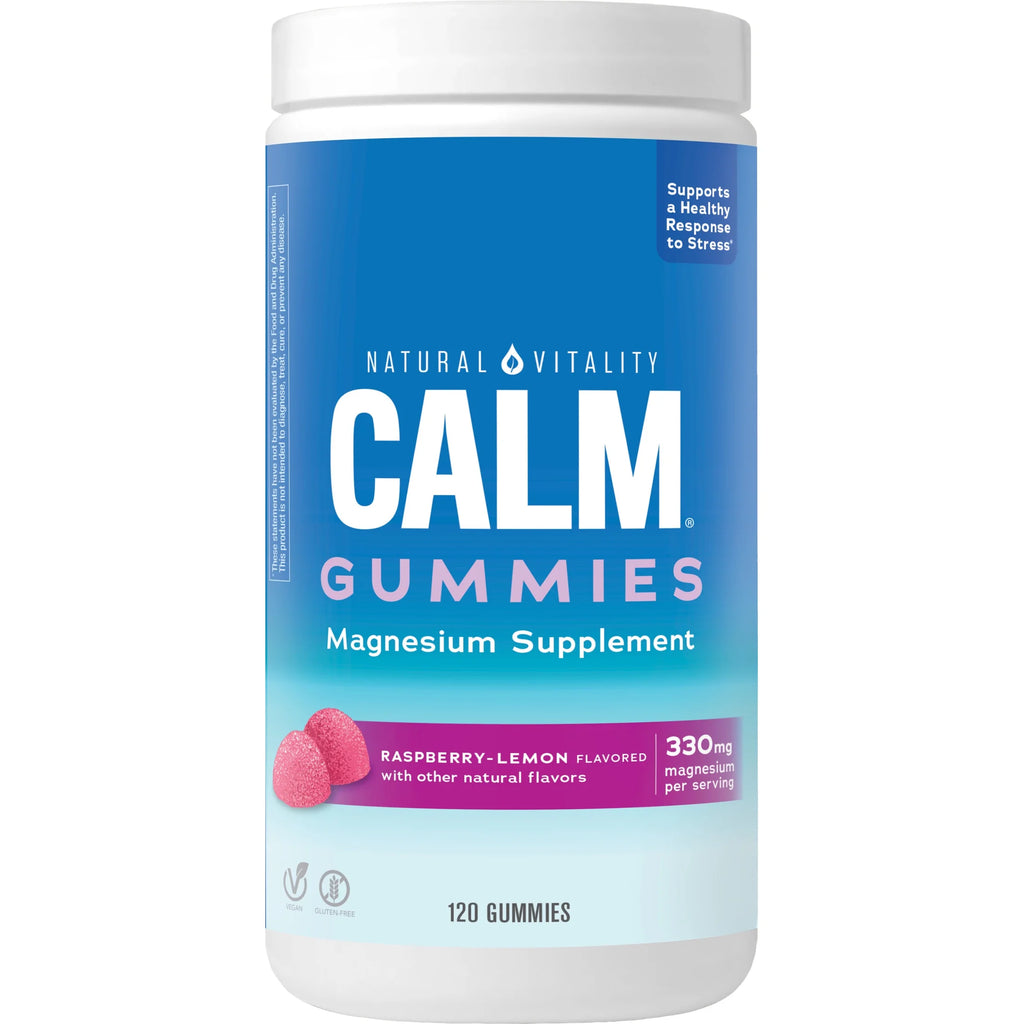 Calm Magnesium Supplement Gummies, Raspberry Lemon, 120 Count V12049