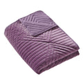 Barefoot Bungalow  Riviera Velvet Quilted Modern Throw Blanket Mauive