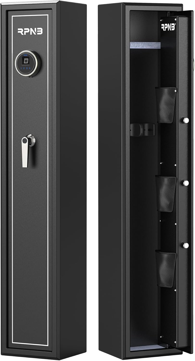 Large Biometric Rifle Safe with Quick-Access Fingerprint Lock M75044
