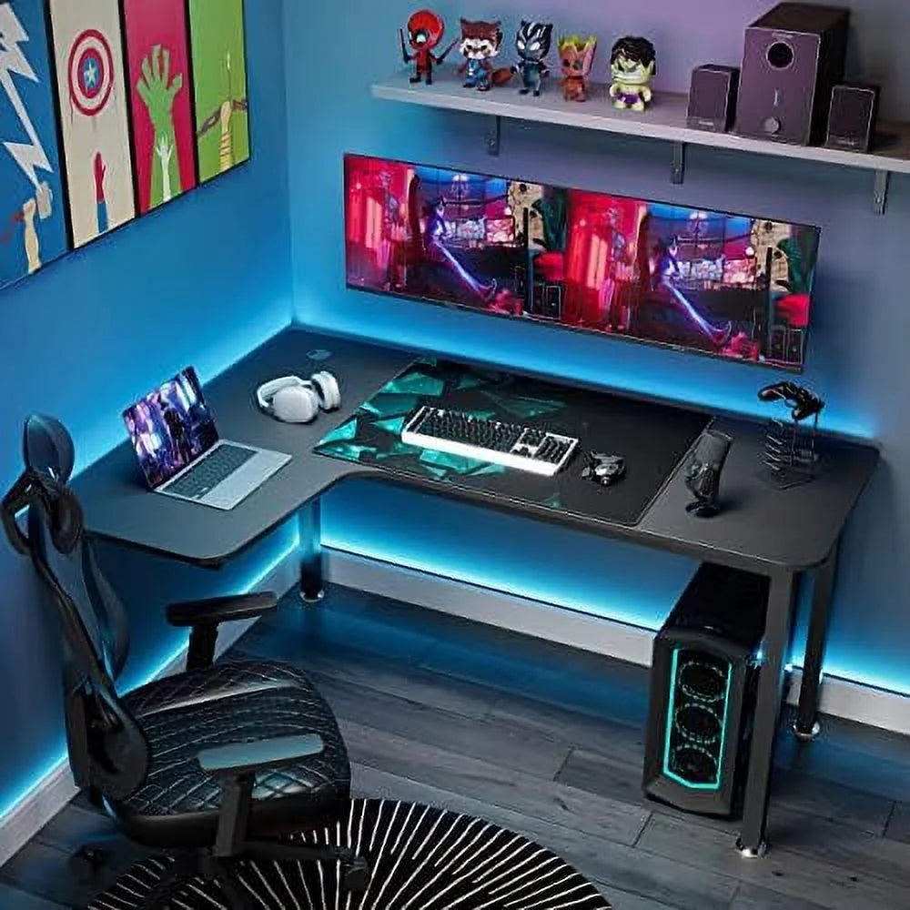 L-Shaped Corner Computer Desk with Cable Management G12345